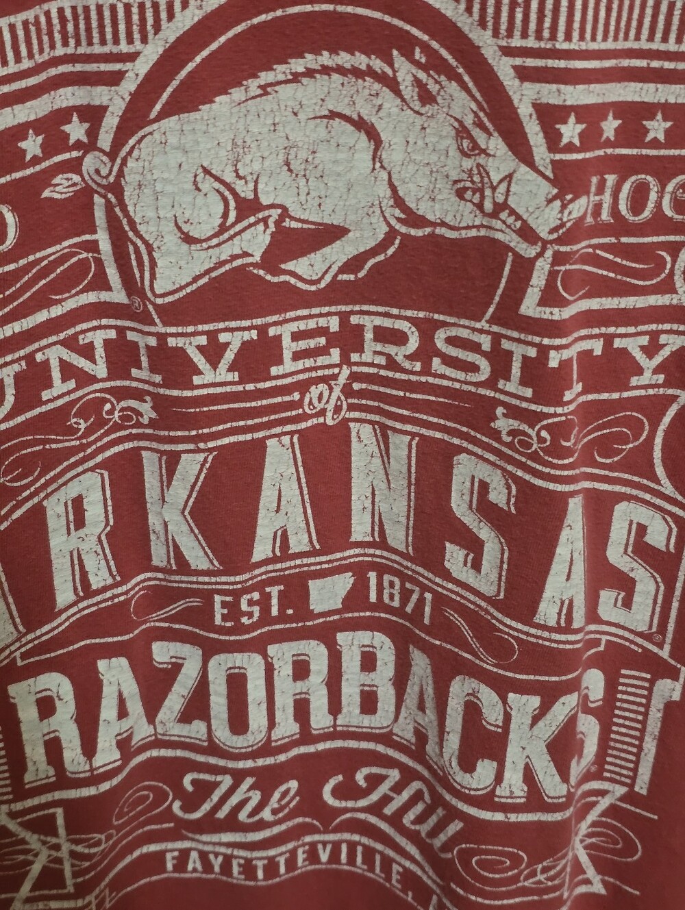 Arkansas Razorback Red Short-Sleeve Crewneck T-Shirt - Picture 4 of 4